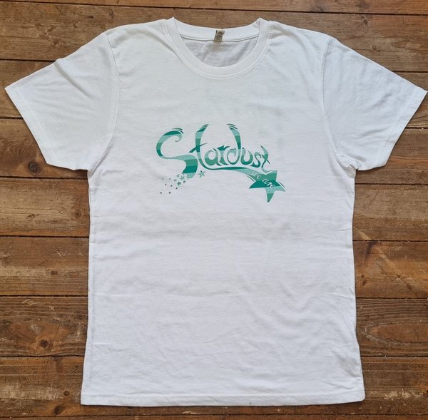 Stardust T-Shirt 2019 - weiß: Aufdruck türkis